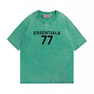 🆕 Essentials เสื้อยืดลําลอง แขนสั้น พิมพ์ลาย FOG 77 โอเวอร์ไซซ์ สําหรับผู้ชาย ผู้หญิง