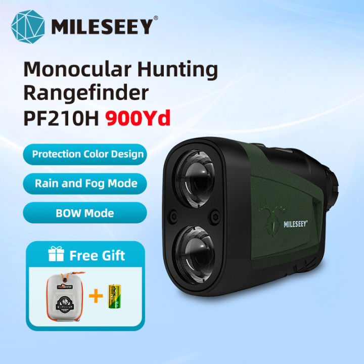 Mileseey เครื่องเลเซอร์วัดระยะทาง 900 หลา แนวนอน แนวตั้ง โหมดสแกน ความเร็ว แม่นยํา กําลังขยาย 6 เท่า โหมดฝนตก และหมอก