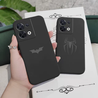 เคสโทรศัพท์มือถือ ซิลิโคน ลายแมงมุม ค้างคาว มีลายด้านข้าง สําหรับ OPPO Reno 8Z 8 Pro 8T T Z 7Z 6 5 5G 4G