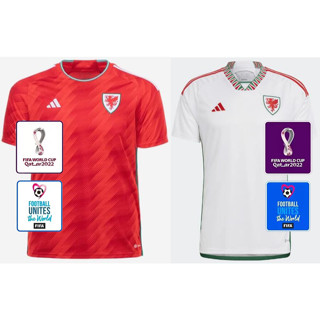 ถ้วยโลก!!!เสื้อกีฬาแขนสั้น ลายทีมชาติฟุตบอล Wales BALE Welsh 2022 ชุดเหย้า และฟุตบอล JAMES N.WILLIAMS RODON T.ROBERTS CABANGO MOORE THOMAS สไตล์ยุโรป สําหรับผู้ชาย