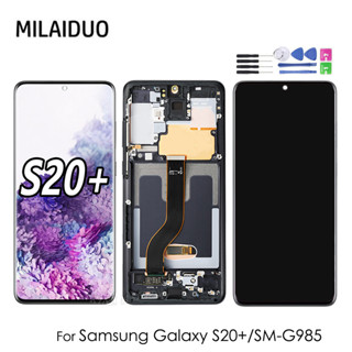 ใหม่ อะไหล่หน้าจอสัมผัส LCD AMOLED รองรับลายนิ้วมือ สําหรับ Samsung Galaxy S20+ G985F DS G985B Galaxy S20 Plus 5G G986