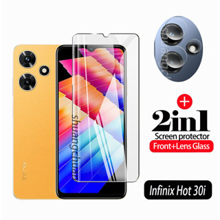 2in1 กระจกนิรภัยกันรอยหน้าจอ 3D HD สําหรับ Infinix Hot 30i Infinix Hot 30