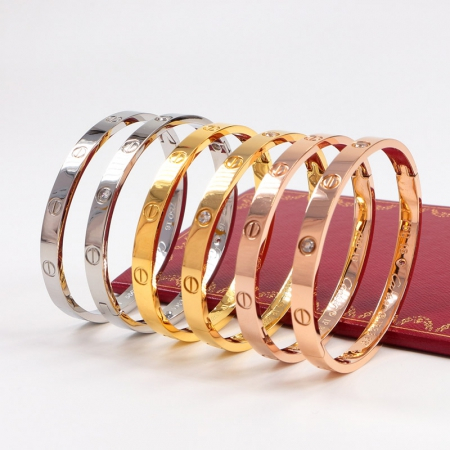 Ca&rt-ier สร้อยข้อมือ แหวนไทเทเนียม 18K 15-21 ซม.