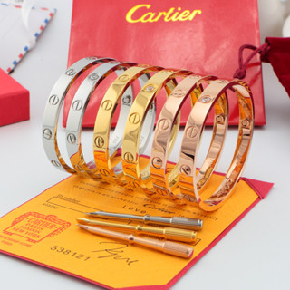 Ca&amp;rt-ier สร้อยข้อมือไทเทเนียม 18K 15-22 ซม.