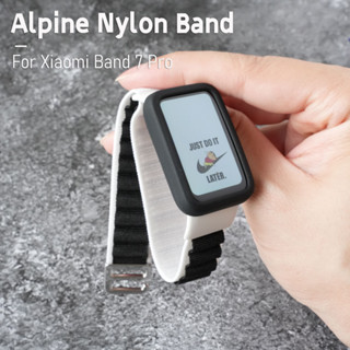 Alpine สายนาฬิกาข้อมือไนล่อน TPU แบบนิ่ม ระบายอากาศ ปรับได้ แบบเปลี่ยน สําหรับ Xiaomi Band 7 Pro