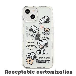 🎀จัดส่งทันที🎀เคสไอโฟน11/12/13 Pro max เคสไอโฟน 13 Snoopy flower Cute Hard Case For iPhone 11,12,13,13promax,12promax