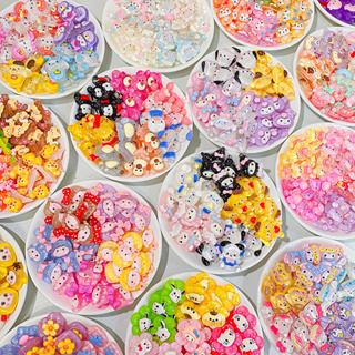 SANRIO กิ๊บติดผมเรซิ่น ลายการ์ตูนสัตว์ สําหรับตกแต่งโทรศัพท์มือถือ DiY จํานวน 20 ชิ้น ต่อแพ็ค