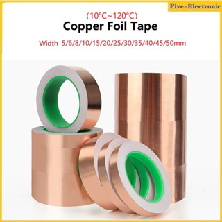 1Roll  Length 20M Adhesive Conductive Copper Foil Tape 5/6/8/10/15/20/25/30mm Single/Double Sided Conduct Copper Foil Tapes เทปฟอยล์ทองแดง ยาว 20 เมตร 1 ม้วน