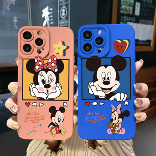 เคสป้องกันโทรศัพท์มือถือ ขอบสี่เหลี่ยม ลายมิกกี้ มินนี่เมาส์ สําหรับ VIVO Y02 Y02A Y16 Y36 Y35 Y30 5G Y55 Y75 Y11 Y12i Y22S Y22 4G