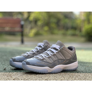 พร้อมส่ง รองเท้าผ้าใบบาสเก็ตบอล Air Jordan 11 Retro Low Cool Grey AJ11 528895-003