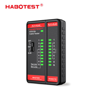 Habotest HT812A เครื่องทดสอบสายเคเบิลเครือข่าย 8P 6P 4P 2P