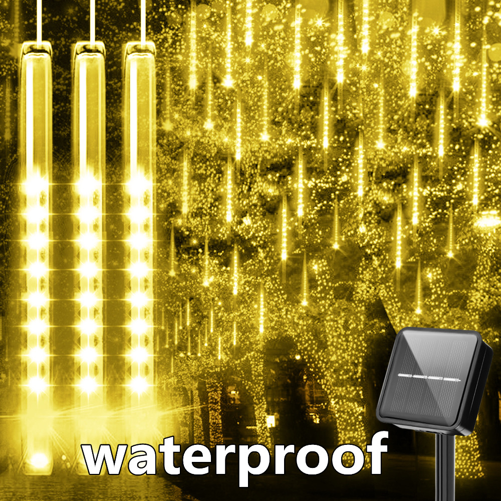 สายไฟหิ่งห้อย LED พลังงานแสงอาทิตย์ กันน้ํา สําหรับตกแต่งสวน คริสต์มาส กลางแจ้ง