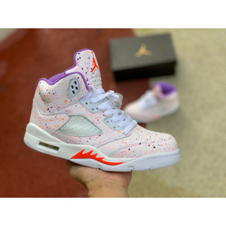 รองเท้าผ้าใบ รองเท้าบาสเก็ตบอล Air Jordan 5 Retro Pink AJ5 สําหรับผู้ชาย