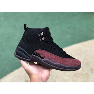 ใหม่ A Ma Maniére x Air Jordan 12 รองเท้าผ้าใบลําลอง สําหรับผู้ชาย สีดํา สีแดง AJ12 DV6989-001 2023