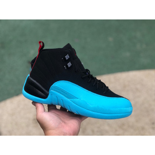 ใหม่ Air Jordan 12 รองเท้าผ้าใบ รองเท้าบาสเก็ตบอล ทรงสูง สไตล์เรโทร สีฟ้า สําหรับผู้ชาย AJ12 2023 130690-027