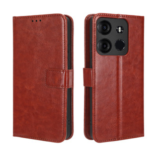 Tecno POP 7 เคส PU Leather Case เคสโทรศัพท์ Stand Wallet Tecno POP7 เคสมือถือ Cover