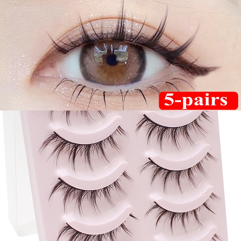5 คู่ธรรมชาติ Lashes ขนตาปลอม Little Devil Lashes อะนิเมะการ์ตูน Lashes Full Strip Lashes Band Eyela