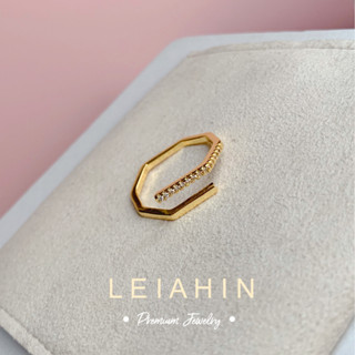 LEIAHIN แหวนชุบทอง 18k แบบบาง ปรับขนาดได้ เข้ากับทุกการแต่งกาย สไตล์เกาหลี มินิมอล เครื่องประดับแฟชั่น สําหรับผู้หญิง