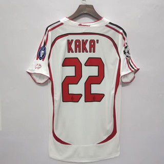 เสื้อกีฬาแขนสั้น ลายทีมชาติฟุตบอล INZAGHI 06-07 AC Milan KAKA RONALDO PIRLO คุณภาพสูง สไตล์เรโทร