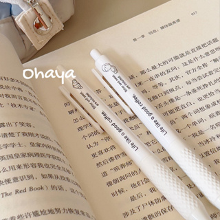 Ohaya ปากกาเจล สีดํา 0.5 มม. แบบเปลี่ยน สําหรับโรงเรียน