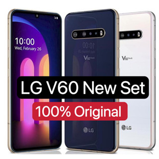 LG 5G โทรศัพท์เดิม LG V60 ThinQ 6.8 8GB RAM 128GB ROM 64MP Triple กล้องด้านหลังซิมเดียว 5000mAh ลายนิ้วมือ