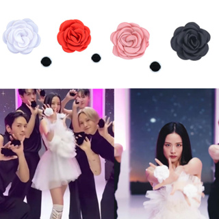 Xj- แหวนเต้นรํา รูปดอกคามิเลีย BLACKPINK Jisoo ปรับได้ 2 ชิ้น