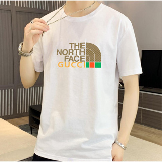 เสื้อยืด ผ้าฝ้ายแท้ แขนสั้น พิมพ์ลาย The North Face