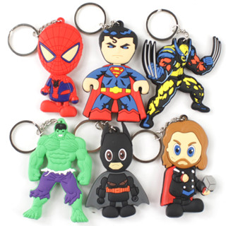 พวงกุญแจ จี้การ์ตูน Disney Marvel The avengers Spider-Man Hulk Superman Batman Wolverine Thor ขนาด 8 ซม. ของเล่นสําหรับเด็ก