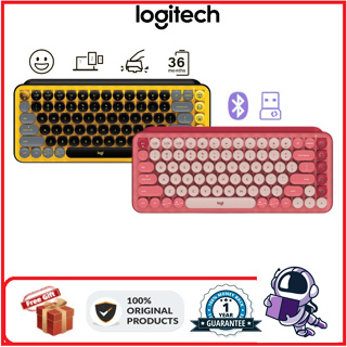 Logitech POP Keys คีย์บอร์ดไร้สาย บลูทูธ แบบพกพา สําหรับ iPad แล็ปท็อป