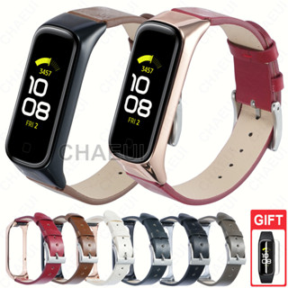 สายนาฬิกาข้อมือ สายหนัง แบบเปลี่ยน สําหรับ Samsung Galaxy Fit 2 SM-R220