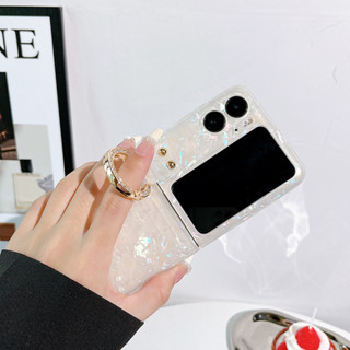 เคสโทรศัพท์มือถือ แบบฝาพับ พร้อมสายคล้องมือ สําหรับ OPPO Find N2 Flip N2