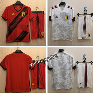 เสื้อกีฬาแขนสั้น ลายทีมชาติฟุตบอล Belgium Home Away 2020-21 ชุดเหย้า 2021