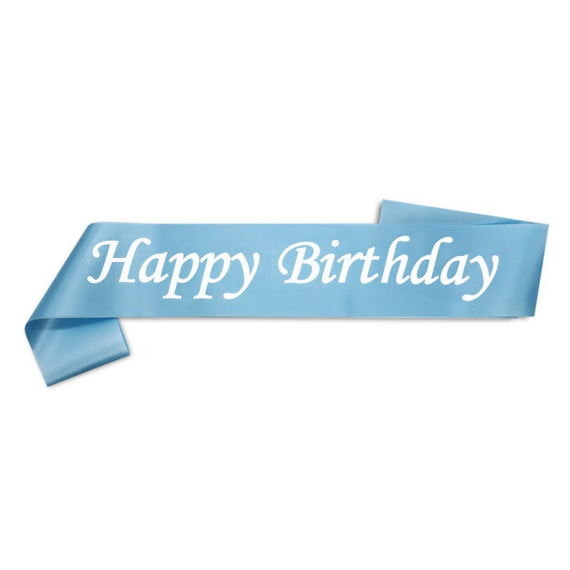 สายสะพาย ผ้าซาติน สําหรับตกแต่งปาร์ตี้วันเกิด Happy Birthday Sash