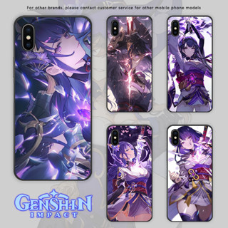 พร้อมส่ง เคสโทรศัพท์มือถือกระจกนิรภัย สําหรับ Genshin Impact RaidenShogun