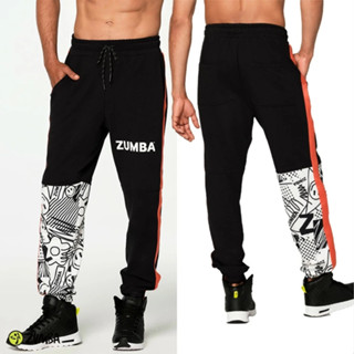 Zumba Fun And Happy กางเกงวอร์ม สีดํา สําหรับผู้ชาย Z1B000025