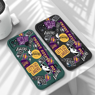 เคสโทรศัพท์ซิลิโคน TPU แบบนิ่ม ลายกราฟฟิตี้ NBA Lakers สําหรับ OPPO Realme C21Y C25Y C55 C35 C33 C31 C30 C30S C21 C20 C20A C11 2021 C12 C25 C25S C15 Narzo 50A Prime