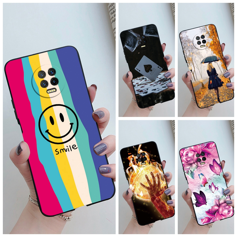 เคสซิลิโคนนิ่ม เนื้อแมตต์ กันกระแทก สีดํา สําหรับ Infinix Note 7 Infinix Note7