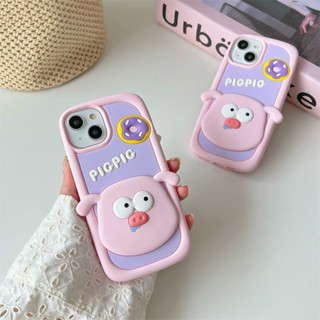 เคสโทรศัพท์มือถือ ซิลิโคน ลายโดนัท หมู สําหรับ iPhone 14ProMax 13 11 12 ProMax