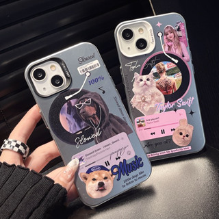 【Light luxury/trend music/ hard case】เคส compatible for iPhone 14 12 13 pro max case