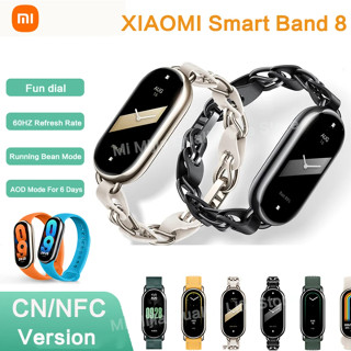 Xiaomi Mi Band 8 สร้อยข้อมือสมาร์ท 6 สี หน้าจอ AMOLED Miband 8 ออกซิเจนในเลือด ฟิตเนส Traker กันน้ํา Xiaomi Smart Band 8