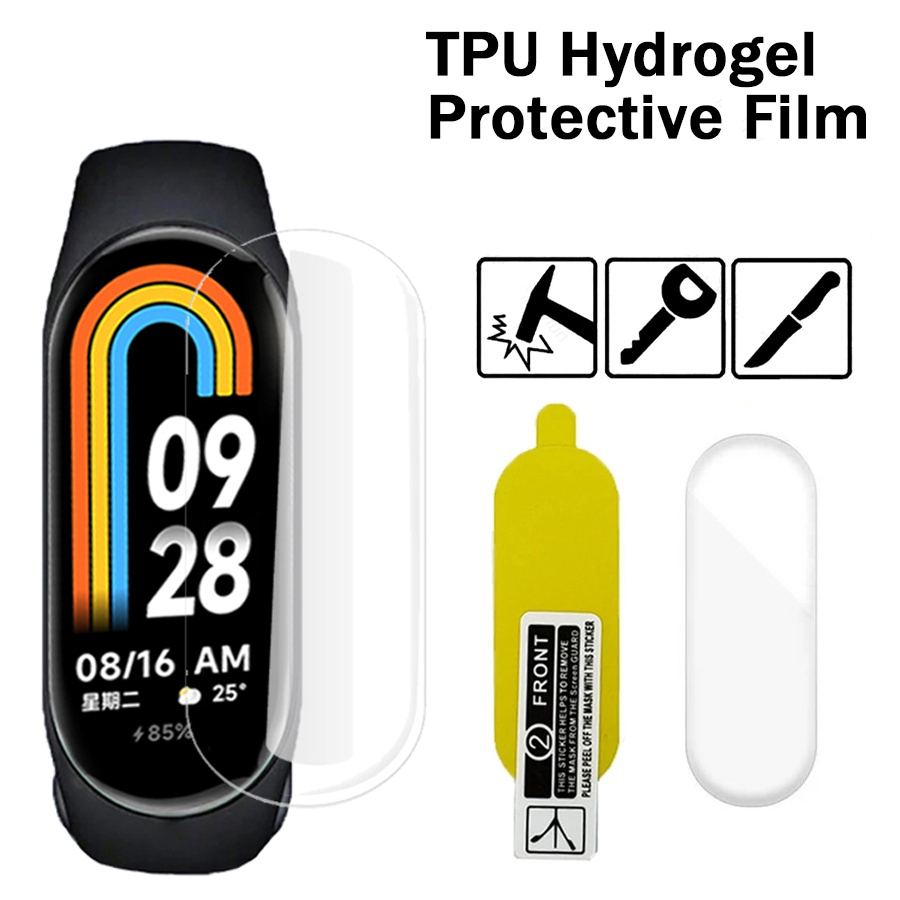 1 ชิ้น Xiaomi Mi band 8 ป้องกันหน้าจอ HD นิ่ม TPU ฟิล์มป้องกัน สําหรับ Xiaomi Miband 8 7 6 5 4 Band7/6/5 ฟิล์มป้องกัน