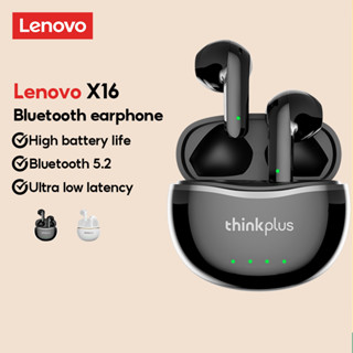 Lenovo X16 หูฟังบลูทูธ หูฟังไร้สายกันน้ำกีฬา สมาร์ททัชบลูทูธ 5.2