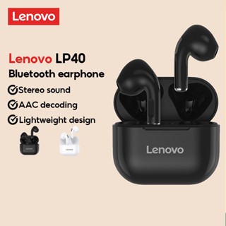 Lenovo LP40 ชุดหูฟังบลูทูธไร้สาย 5.0 พร้อมไมโครโฟน ลดเสียงรบกวน 300mAH