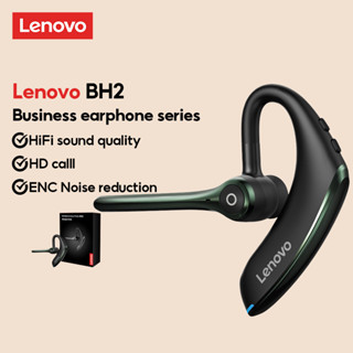 ชุดหูฟังบลูทูธไร้สาย Lenovo BH2 แบบชาร์จไฟได้ พร้อมไมโครโฟน สําหรับขับรถ เล่นกีฬา