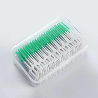 150Pcs/Set Silicone Orthodontics Interdental Brush Dental Floss Toothpick Clean Between Teeth