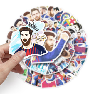 สติกเกอร์ ลายฟุตบอล Messi กันน้ํา แบบสร้างสรรค์ สําหรับติดตกแต่งรถยนต์ จํานวน 51 ชิ้น