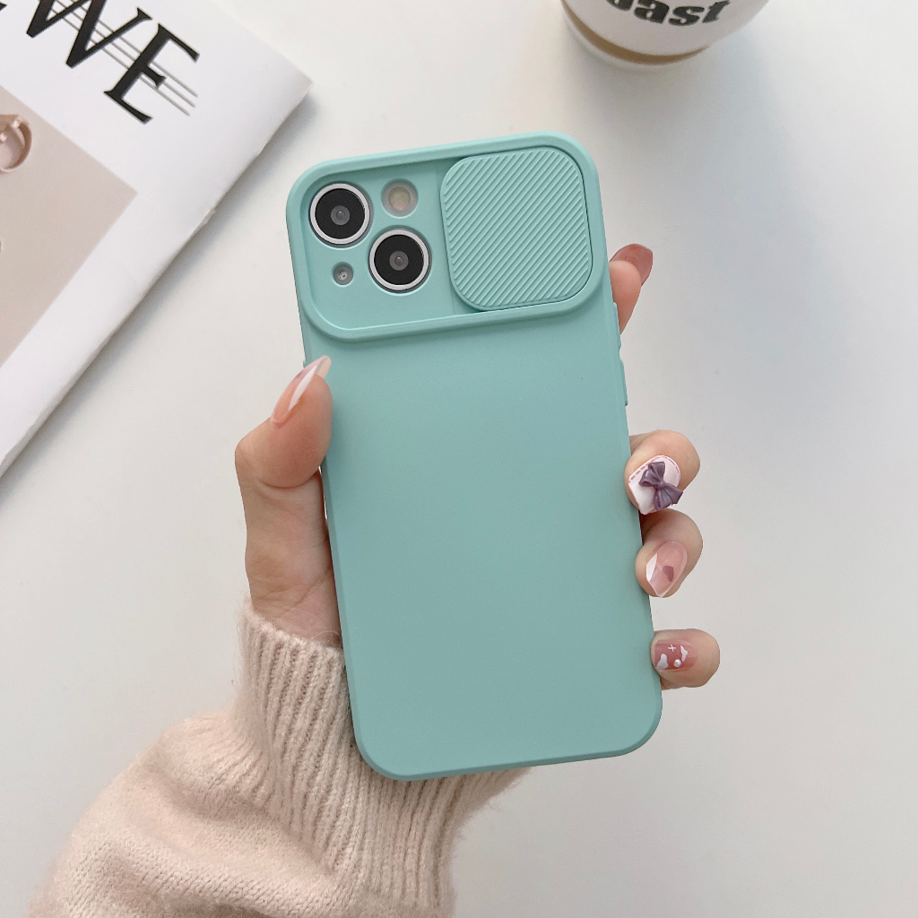 Mint สีเขียวสไลด์ออกแบบสําหรับ iPhone 17Promax 17 Simple โทรศัพท์ 16Pro 13 11 กันกระแทก iPhone สําหรับ iPhone 17Air 16E 15 14Promax 14Pro 14 13Promax 13 12 11 X 8P 7P