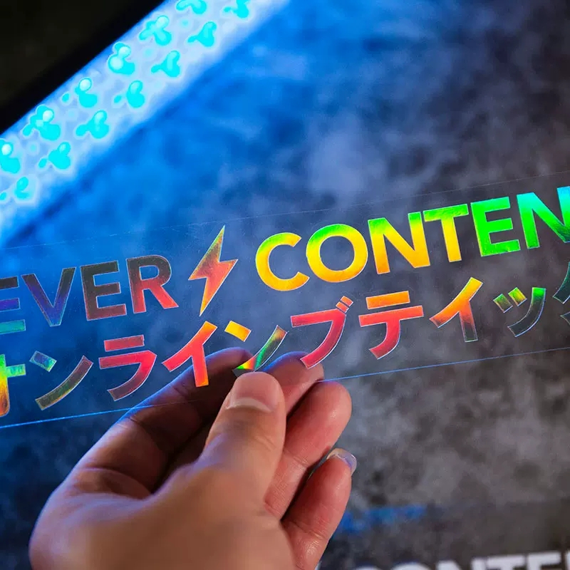 [P-A690] Never CONTENT สติ๊กเกอร์สะท้อนแสงรถยนต์บล็อกสติกเกอร์รอยขีดข่วนสติกเกอร์ร่างกายสติกเกอร์รถจักรยานยนต์