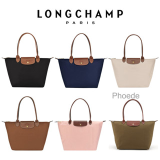 Longchamp กระเป๋าช้อปปิ้ง กันน้ํา พับได้ หูหิ้วยาว M*L