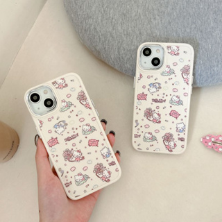 เคสซิลิโคนนิ่ม ลายการ์ตูนแมวสีชมพู สําหรับ iphone 14 Pro max Apple 13 Pro max 12 Pro max 14 Pro 13 Pro 12 Pro 11 12 13 14